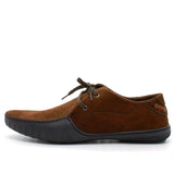 Mens Casual Suede Leather Lace Up Smart Trainers Loafers Shoes - Toplen