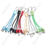 2 in 1 Portable Key Ring Micro-USB Cable for Universal Cellphone Android iOS iPhone iPad - Toplen