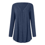 Ladies Full Sleeve Waterfall Knitted Cardigan - Toplen