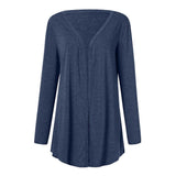 Ladies Full Sleeve Waterfall Knitted Cardigan - Toplen