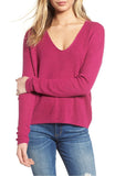 Women Autumn Winter Solid Color Sweater Loose Knit Tops - Toplen