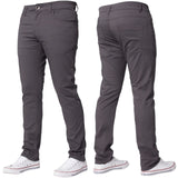 Mens Slim Fit Chinos Stretch Skinny Casual Smart Jeans All Waist - Toplen