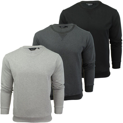 Mens Crew Neck Sweatshirt Jumper Long Sleeved - Toplen