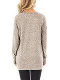 Womens Long Sleeve Casual Loose Tops - Toplen