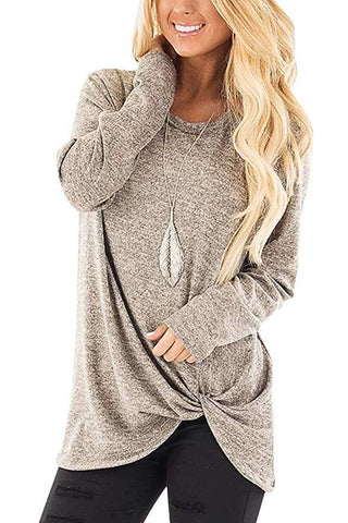 Womens Autumn Long Sleeve Casual Loose Tops - Toplen