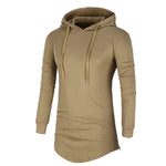 Men's Casual Long Sleeve Hooded Shirts Slim Fit Top - Wishmid