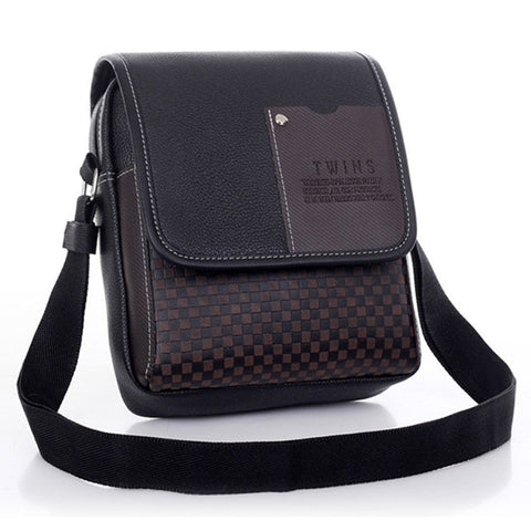 Men Black Handbag Briefcase Shoulder Messenger Bag - Toplen