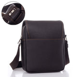 Men Black Handbag Briefcase Shoulder Messenger Bag - Toplen
