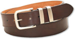 Mens Ossi Black Brown Tan Leather Lined 38mm Jeans Belt with Gift Box Option - Toplen
