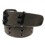 Mens Plain Eyelet Webbing Canvas Belt Will Fit up to 44 - Toplen