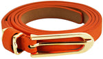 Fashion Women Lady Thin Skinny Waistband Belt Leather Narrow 1.2cm Wide - Toplen