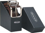 Mens Ossi Black Brown Tan Leather Lined 38mm Jeans Belt with Gift Box Option - Toplen