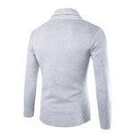 Mens Soft Cotton V Neck Cardigan Jumper Casual Sweater - Toplen