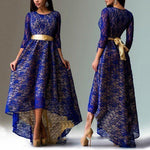 Womens Lace Floral Long Dress Cocktail Formal Prom Party Evening Dress - Toplen