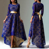 Womens Lace Floral Long Dress Cocktail Formal Prom Party Evening Dress - Toplen