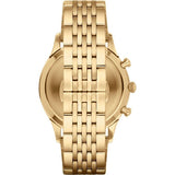 Emporio Armani AR1893 Black Dial Gold Strap Watch - Toplen