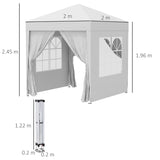 Gazebo Outsunny Pop Up Canopy size (2 x 2m) White
