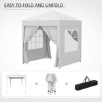 Gazebo Outsunny Pop Up Canopy size (2 x 2m) White
