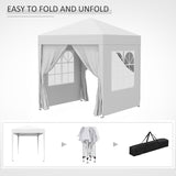 Gazebo Outsunny Pop Up Canopy size (2 x 2m) White