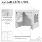 Gazebo Outsunny Pop Up Canopy size (2 x 2m) White