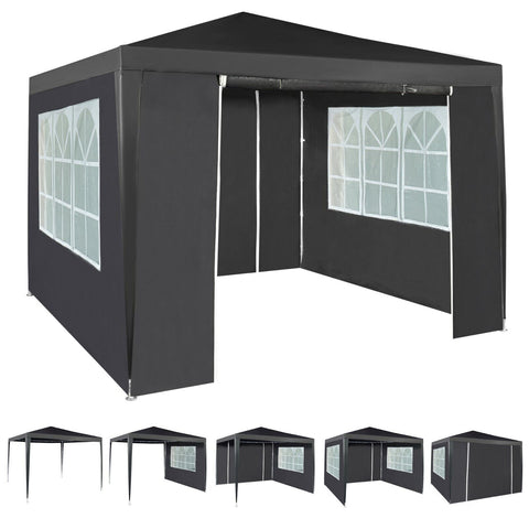 Gazebo 3x3m with Side Panels Waterproof Party Event Tent Marquee Steel Frame