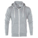 Mens Boys Sweatshirt Plain American Fleece Zip Up Hoodie - Toplen