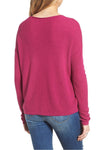 Women Autumn Winter Solid Color Sweater Loose Knit Tops - Toplen