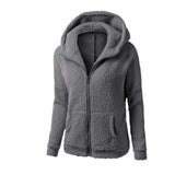 Womens Ladies Hoodie Fleece Sweatshirt Hooded Coat Zip Jacket - Toplen