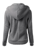 Womens Ladies Hoodie Fleece Sweatshirt Hooded Coat Zip Jacket - Toplen