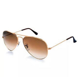 Gold Brown Unisex Aviator Retro Classic Sunglasses UV400 - Toplen