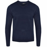 Mens Jumper V Neck Sweatshirt Knitwear Sweater Jumper - Toplen