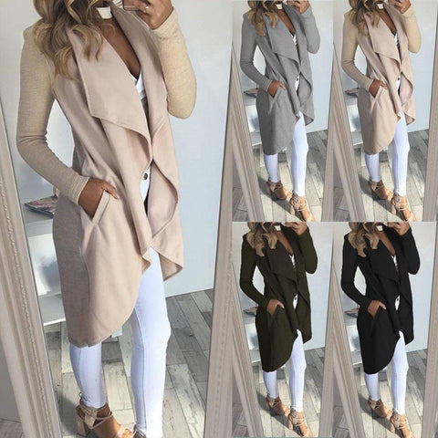 Women Winter Knitted Sweater Long Overcoat Cardigan Coat - Toplen