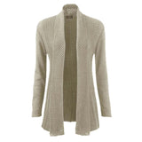 Ladies Waterfall Knitted Long Sleeve Cardigan - Wishmid