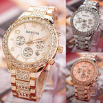 Luxury Women Stainless Steel Watch Ladies Crystal Quartz Analog Bracelet Watches - Toplen
