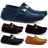 Mens Faux Suede Casual Loafers Moccasins Slip On Driving Shoes - Toplen