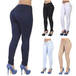 Women Pencil Stretch Casual Denim Skinny Jeans Pants High Waist Trousers - Toplen