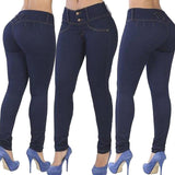 Women Pencil Stretch Casual Denim Skinny Jeans Pants High Waist Trousers - Toplen