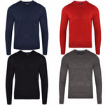 Mens Jumper V Neck Sweatshirt Knitwear Sweater Jumper - Toplen