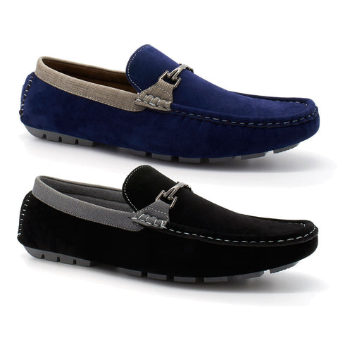 Mens Casual Loafers Smart Moccasins Faux Suede - Toplen