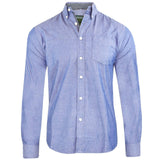 Mens Long Sleeved Oxford Shirt Button Down Collar - Toplen