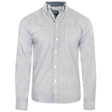 Mens Long Sleeved Oxford Shirt Button Down Collar - Toplen