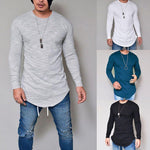 Mens Casual Long Sleeve Shirts Formal Slim Fit Shirt Tops T-Shirt - Toplen