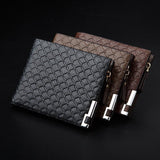 Mens Luxury Soft Leather Wallet With Zip - Toplen