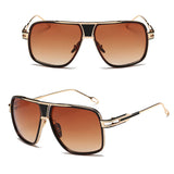 Mens Designer Fashion Metal Bar Sunglasses