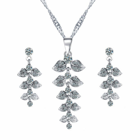 Brilliant Leaf Jewellery Set - Toplen