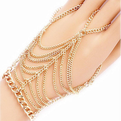 Hindi Style Finger Bracelet - Toplen