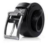 Mens Fashion Leather Single Prong Belt Metal Buckle - Toplen