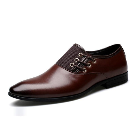 Men's Flats Shoes Fashion Split Leather Business Shoes - Toplen