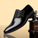 Men's Flats Shoes Fashion Split Leather Business Shoes - Toplen