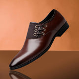 Men's Flats Shoes Fashion Split Leather Business Shoes - Toplen